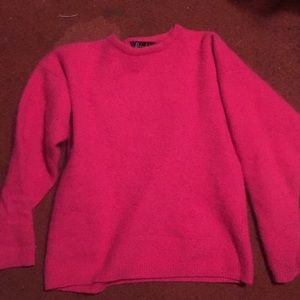 Pink fur sweater